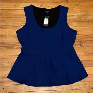 City Chic Women's Royal Blue Peplum Blouse